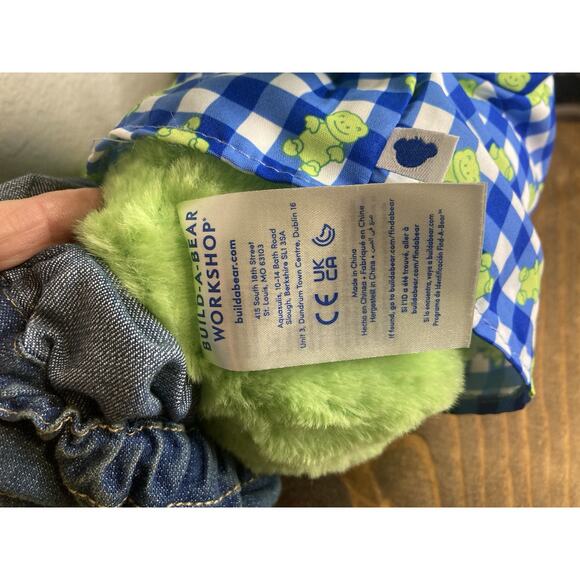 Build A Bear Frog w/ Outfit Spring Green 16" Plush BAB 2022 Animated Recording - Picture 7 of 8